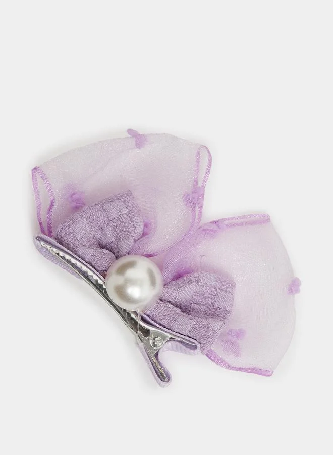 ستايلي مجموعة من 2 مشابك شعر بتصميم فيونكة